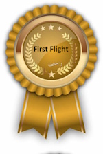 When a pilot has completed their 1st flight, give this award